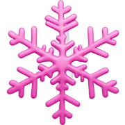 Pink snowflake sticker