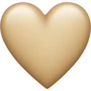 Beige heart sticker