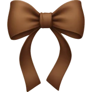 Brown bow sticker