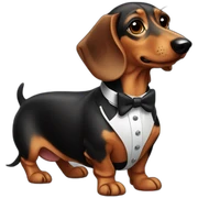 dachshund butler sticker