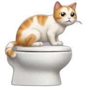 Cat pooping sticker