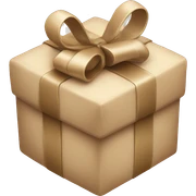 Beige Christmas present  sticker