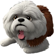 fluffy animal indoors focus sticker