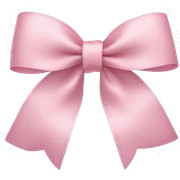 light pink ribbon bow sticker