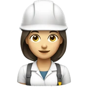 ingeniera mujer con casco blanco  sticker