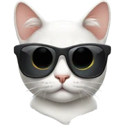 Cat with sunglasses sticker