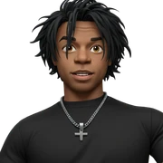 boy in a black shirt sticker