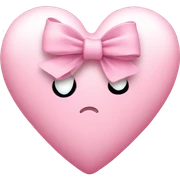 Light pink heart with bow sticker