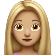 Girl with longish dark blonde hair sticker