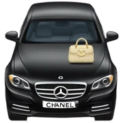 Car with chanel bag sticker
