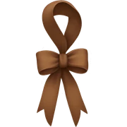 Brown bow sticker