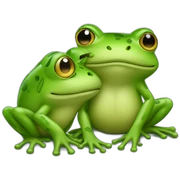Two frogs cuddling sticker