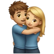 cute hug boy girl sticker