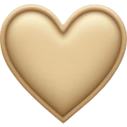 Beige heart  sticker