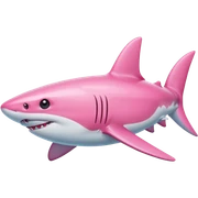Pink shark sticker