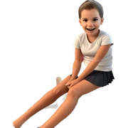 smiling girl in skirt sticker