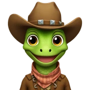 Cowboy lizard  sticker