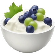 yoghurt bowl with grapes and blueberries sticker