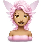 Pink snow fairy sticker