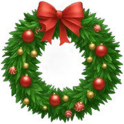 Christmas wreath sticker