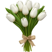 white tulip bouquet  sticker