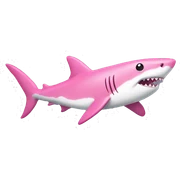 Pink shark  sticker