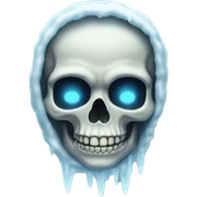 Freezing skull cool sticker