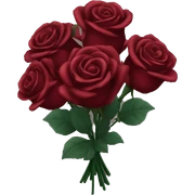 Bouquet of dark red roses sticker