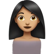 pretty young long black haired girl covering face sticker