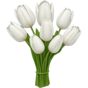 white tulip bouquet  sticker