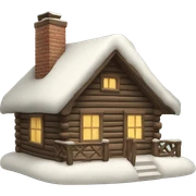 Christmas cabin sticker