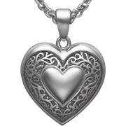 Chrome heart sticker