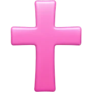 Pink cross sticker