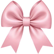 light pink bow on light pink bow sticker