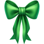 Green bow sticker