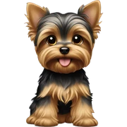 Yorkie puppy standing sticker