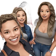 friendly gathering of stylish girls sticker