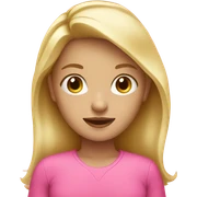 blonde girl wearing pink  sticker