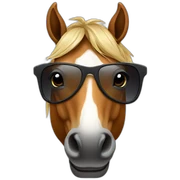 Horse with sunglasses  sticker
