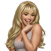 smiling blonde girl portrait sticker