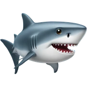 Shark with a top hat sticker