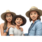 happy group of friends outdoors sticker