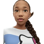 girl in white shirt indoors sticker