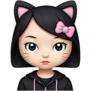 Hello Kitty als Emo sticker