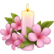 Spring candle with flowers  sticker