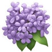 lilac flower sticker
