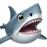 shark happy sticker