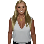blonde girl with jewelry smile sticker