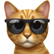 Cat with sunglasses sticker