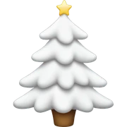 White Christmas tree  sticker